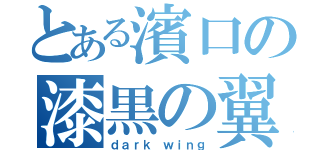 とある濱口の漆黒の翼（ｄａｒｋ　ｗｉｎｇ）