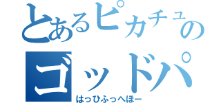 とあるピカチュウのゴッドパンチ（はっひふっへほー）