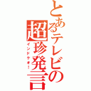 とあるテレビの超珍発言（インドケオ！）