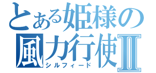 とある姫様の風力行使Ⅱ（シルフィード）