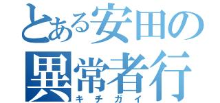 とある安田の異常者行動（キチガイ）