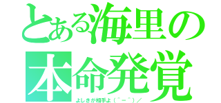 とある海里の本命発覚（よしきが相手よ（＾－＾）／）