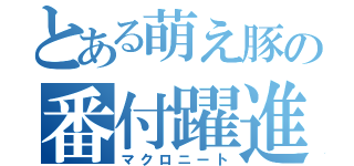 とある萌え豚の番付躍進（マクロニート）