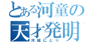 とある河童の天才発明（河城にとり）