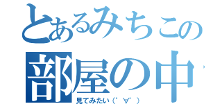 とあるみちこの部屋の中（見てみたい（゜∀゜））