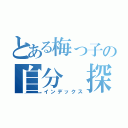 とある梅っ子の自分　探し（インデックス）