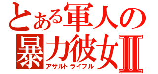 とある軍人の暴力彼女Ⅱ（アサルトライフル）