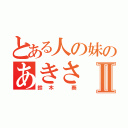 とある人の妹のあきさⅡ（鈴木　葵）