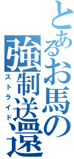 とあるお馬の強制送還（ストライド）