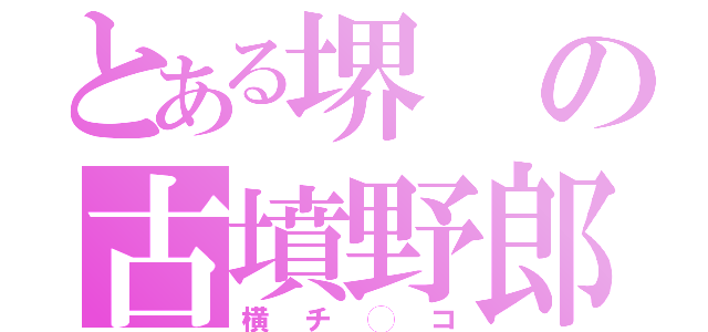 とある堺の古墳野郎（横チ◯コ）