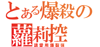 とある爆殺の蘿莉控（請愛用爆裂彈）