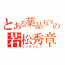 とある薬品反応化学の若松秀章（インデックス）