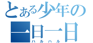 とある少年の一日一日（ハルハル）