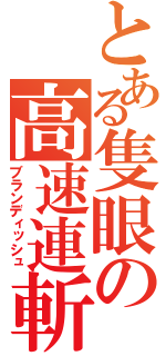 とある隻眼の高速連斬（ブランディッシュ）