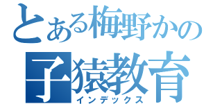 とある梅野からの子猿教育参考書（インデックス）