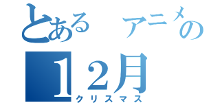 とある アニメ好きの１２月（クリスマス）