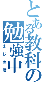 とある教科の勉強中（まじめ君）