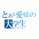 とある愛媛の大学生（だいがくせい）