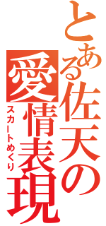 とある佐天の愛情表現（スカートめくり）