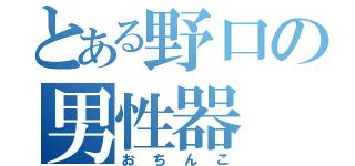 とある野口の男性器（おちんこ）