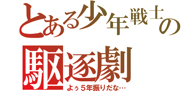 とある少年戦士の駆逐劇（よぅ５年振りだな…）