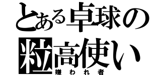 とある卓球の粒高使い（嫌われ者）