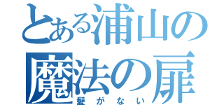 とある浦山の魔法の扉（髪がない）