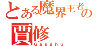 とある魔界王者の賈修（Ｇａｓｓｈｕ）