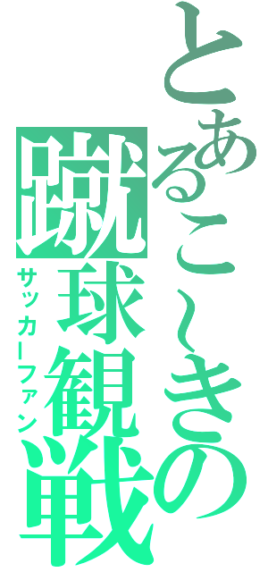 とあるこ～きの蹴球観戦（サッカーファン）