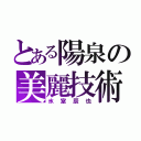 とある陽泉の美麗技術（氷室辰也）