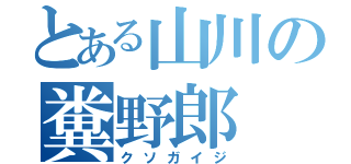 とある山川の糞野郎（クソガイジ）