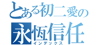 とある初二愛の永恆信任（インデックス）