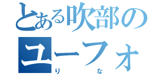 とある吹部のユーフォ（りな）