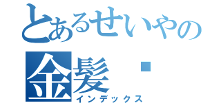 とあるせいやの金髪‼（インデックス）