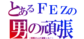 とあるＦＥＺの男の頑張り（（短剣の人が頑張った！））