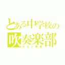 とある中学校の吹奏楽部員（ホルン奏者）