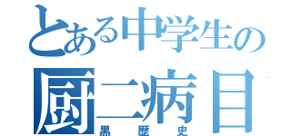 とある中学生の厨二病目録（黒歴史）