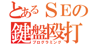 とあるＳＥの鍵盤殴打（プログラミング）