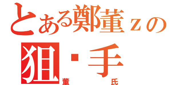 とある鄭董ｚの狙擊手（董氏）