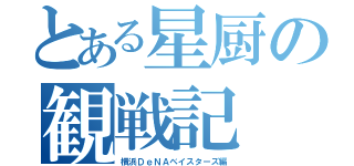 とある星厨の観戦記（横浜ＤｅＮＡベイスターズ編）