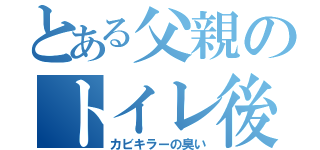 とある父親のトイレ後（カビキラーの臭い）