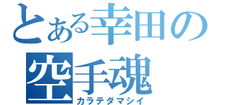 とある幸田の空手魂（カラテダマシイ）