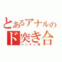 とあるアナルのド突き合い（ハッテン場）