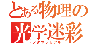 とある物理の光学迷彩（メタマテリアル）