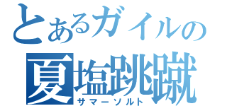 とあるガイルの夏塩跳蹴（サマーソルト）