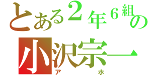 とある２年６組の小沢宗一（アホ）