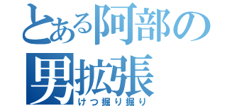 とある阿部の男拡張（けつ掘り掘り）