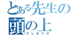 とある先生の頭の上（フッサフサ）