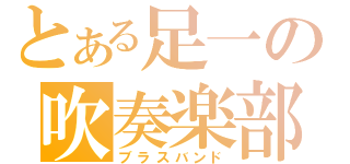 とある足一の吹奏楽部（ブラスバンド）