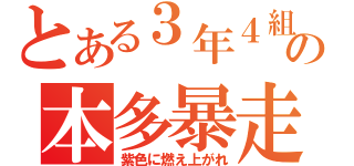 とある３年４組の本多暴走（紫色に燃え上がれ）